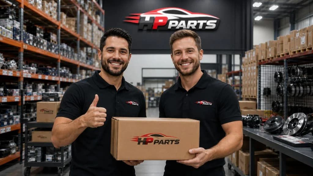 Het HP Parts team in het magazijn in Almen